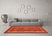 Machine Washable Oriental Orange Traditional Area Rugs in a Living Room, wshcon1659org