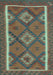 Oriental Light Blue Traditional Rug, con1659lblu