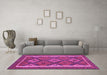 Machine Washable Oriental Purple Traditional Area Rugs in a Living Room, wshcon1659pur