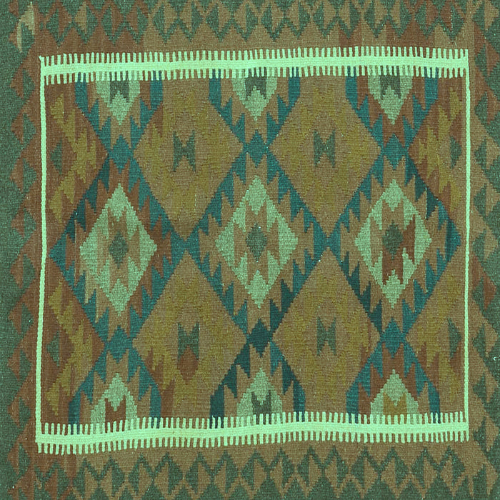 Square Oriental Turquoise Traditional Rug, con1659turq