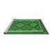 Sideview of Machine Washable Oriental Emerald Green Traditional Area Rugs, wshcon1659emgrn