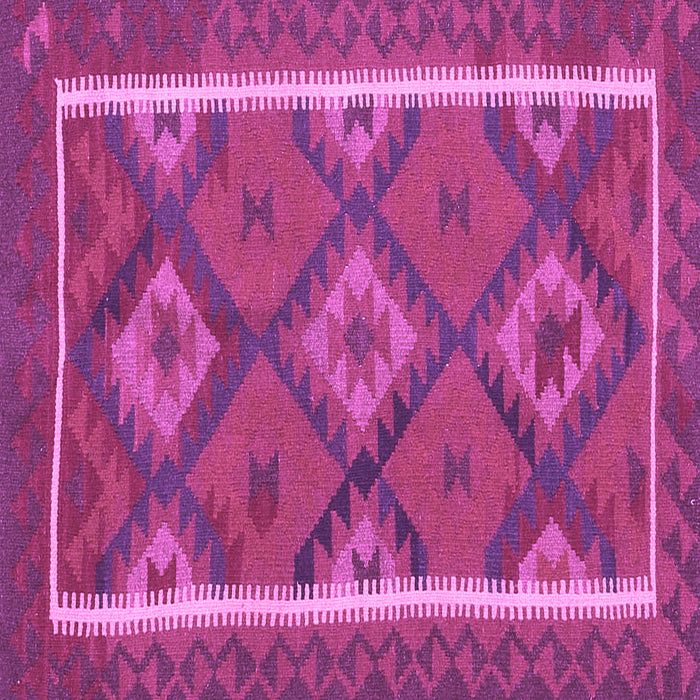 Square Machine Washable Oriental Purple Traditional Area Rugs, wshcon1659pur