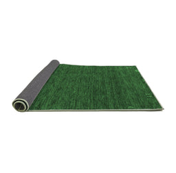 Sideview of Abstract Emerald Green Contemporary Rug, con165emgrn