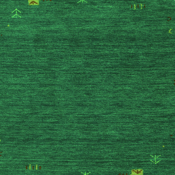 Serging Thickness of Abstract Green Contemporary Rug, con165grn