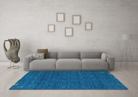 Machine Washable Abstract Light Blue Contemporary Rug, wshcon165lblu