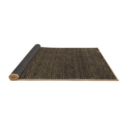 Sideview of Abstract Brown Contemporary Rug, con165brn