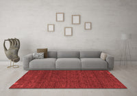 Machine Washable Abstract Red Contemporary Rug, wshcon165red