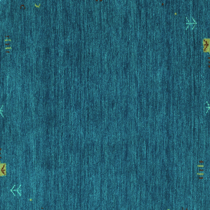 Square Machine Washable Abstract Turquoise Contemporary Area Rugs, wshcon165turq