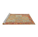 Serging Thickness of Machine Washable Contemporary Orange Rug, wshcon1660