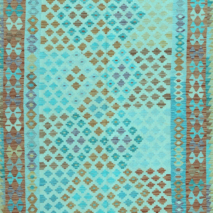 Southwestern Light Blue Country Rug, con1660lblu
