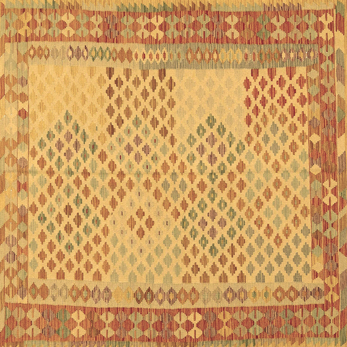 Square Machine Washable Southwestern Brown Country Rug, wshcon1660brn
