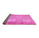 Sideview of Southwestern Pink Country Rug, con1660pnk