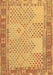 Machine Washable Southwestern Brown Country Rug, wshcon1660brn