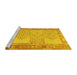 Sideview of Machine Washable Southwestern Yellow Country Rug, wshcon1660yw