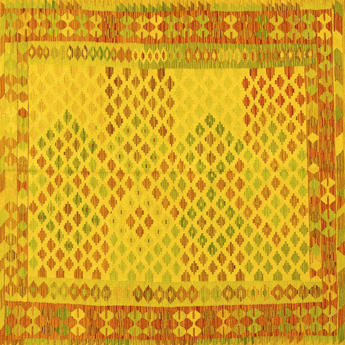 Square Southwestern Yellow Country Rug, con1660yw