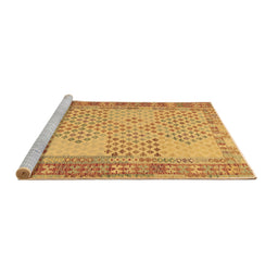 Sideview of Machine Washable Southwestern Brown Country Rug, wshcon1660brn