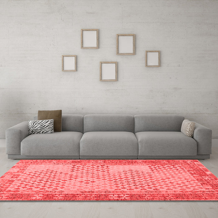 Country Red Washable Rugs