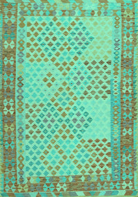 Southwestern Turquoise Country Rug, con1660turq