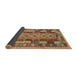 Thickness of Contemporary Mahogany Brown Southwestern Rug, con1661