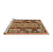 Serging Thickness of Machine Washable Contemporary Mahogany Brown Rug, wshcon1661