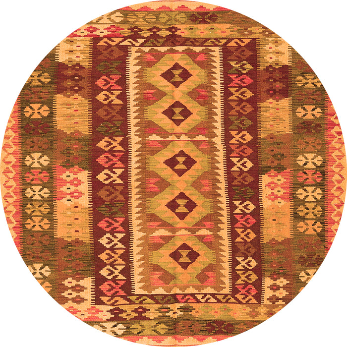 Machine Washable Southwestern Orange Country Area Rugs, wshcon1661org