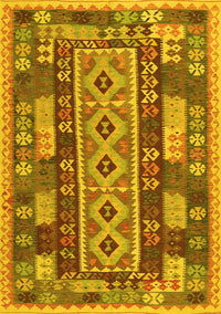 Southwestern Yellow Country Rug, con1661yw