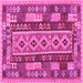 Square Southwestern Pink Country Rug, con1661pnk