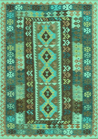 Southwestern Turquoise Country Rug, con1661turq