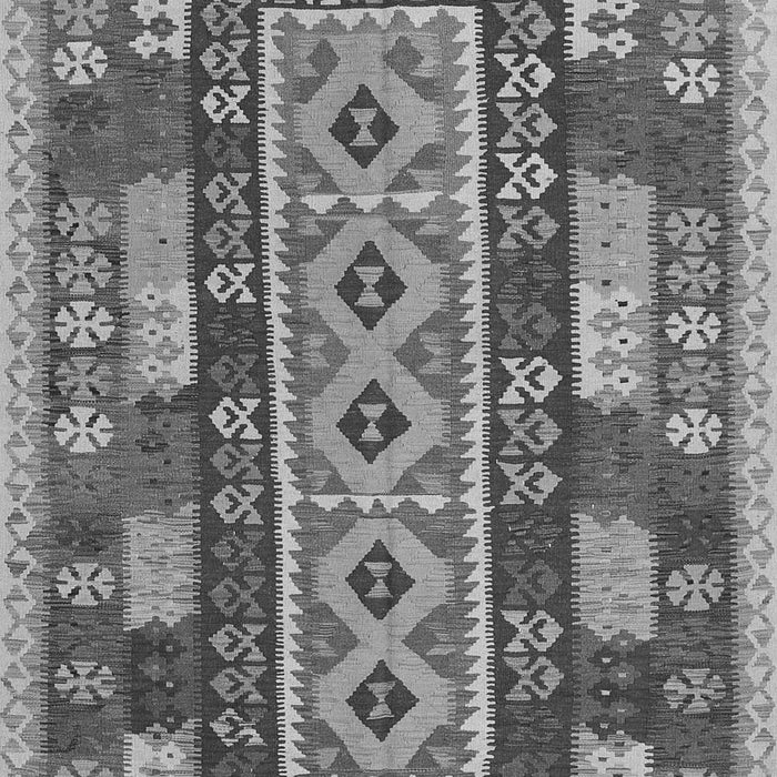 Serging Thickness of Machine Washable Southwestern Gray Country Rug, wshcon1661gry