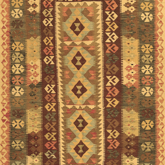 Machine Washable Southwestern Brown Country Rug, wshcon1661brn