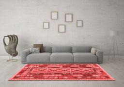 Country Red Washable Rugs
