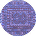 Round Oriental Blue Traditional Rug, con1662blu