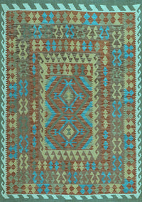 Oriental Light Blue Traditional Rug, con1662lblu