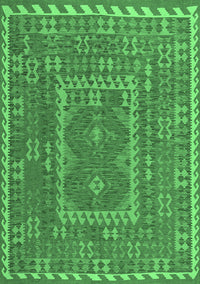 Oriental Emerald Green Traditional Rug, con1662emgrn