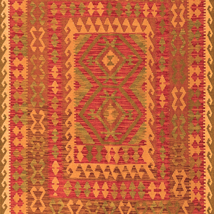 Serging Thickness of Machine Washable Oriental Orange Traditional Area Rugs, wshcon1662org