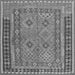 Serging Thickness of Southwestern Gray Country Rug, con1663gry