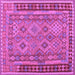 Square Southwestern Purple Country Rug, con1663pur