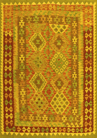 Southwestern Yellow Country Rug, con1663yw