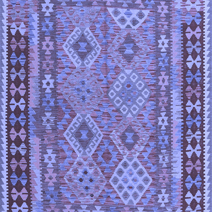 Machine Washable Southwestern Blue Country Rug, wshcon1663blu