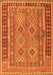 Serging Thickness of Machine Washable Southwestern Orange Country Area Rugs, wshcon1663org