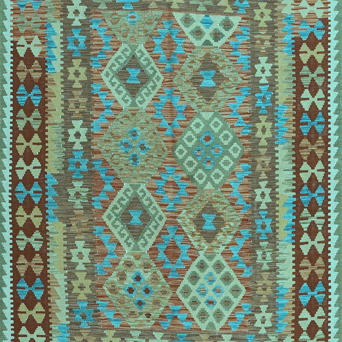 Southwestern Light Blue Country Rug, con1663lblu