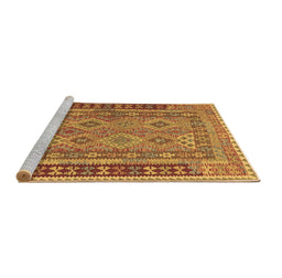 Sideview of Machine Washable Southwestern Brown Country Rug, wshcon1663brn