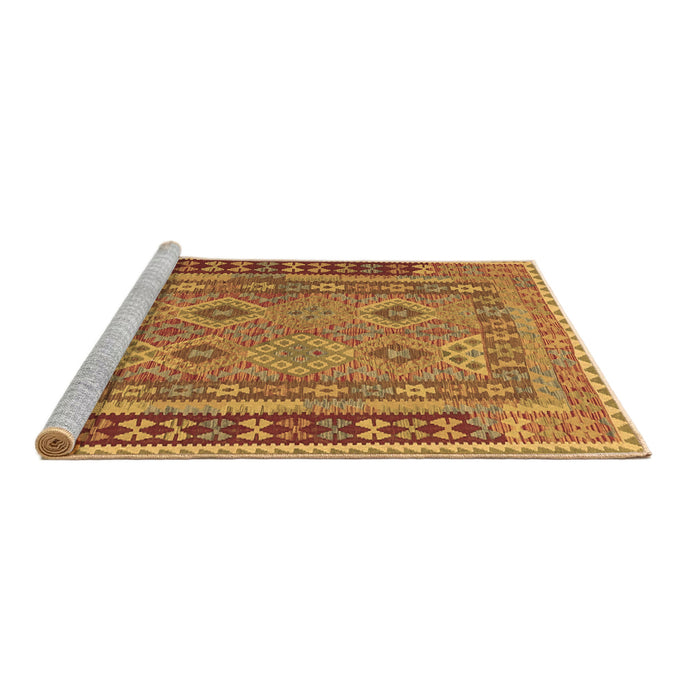 Sideview of Machine Washable Southwestern Brown Country Rug, wshcon1663brn