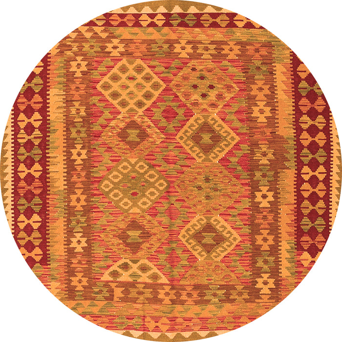 Square Southwestern Orange Country Rug, con1663org
