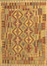 Machine Washable Southwestern Brown Country Rug, wshcon1664brn