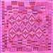 Square Southwestern Pink Country Rug, con1664pnk