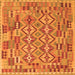 Serging Thickness of Southwestern Orange Country Rug, con1664org