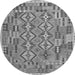 Square Southwestern Gray Country Rug, con1664gry