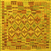 Square Southwestern Yellow Country Rug, con1664yw