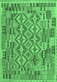 Southwestern Emerald Green Country Rug, con1664emgrn